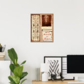 Tuch von Turin Pio Jesus Heiliges Gesicht & Mandyl Poster (Heimbüro)