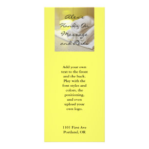 Tücher und Kerze in einer Werbekarte