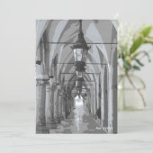 Tuchhalle Kraków, Polnische Flachkarte Einladung (Stehend Vorderseite)