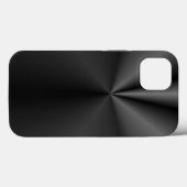 Tuck und Roll: Blalck-Brushed-Metall Case-Mate iPhone Hülle (Rückseite (Horizontal))