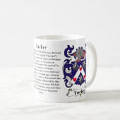 Tucker Familien-Wappen Tasse (VorderseiteRechts)