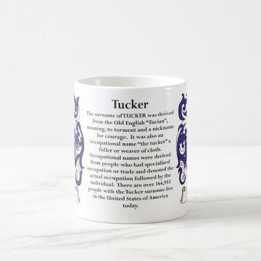 Tucker Familien-Wappen Tasse (Mittel)