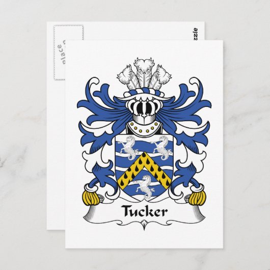 Tucker-Familienwappen Postkarte (Vorne/Hinten)
