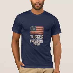 Tucker Für Präsident 2028  America First Kampagne T-Shirt