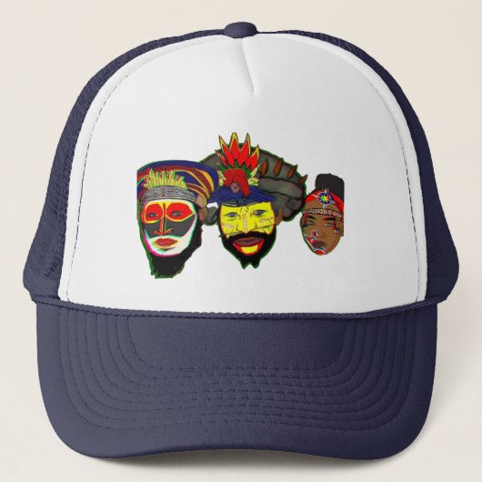 Tucker Hat mit neuen Funky Designs Truckerkappe (Vorderseite)