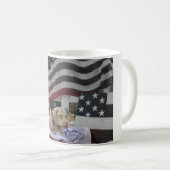 Tucker trägt Schutzbrillen-Amerika-Kaffee-Tasse Kaffeetasse (VorderseiteRechts)