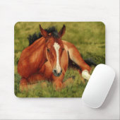 Tuckered heraus - stillstehendes Fohlen Mousepad (Mit Mouse)