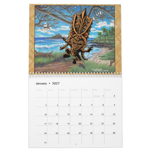 Tuckers Tiki Kalender (Jan 2027)
