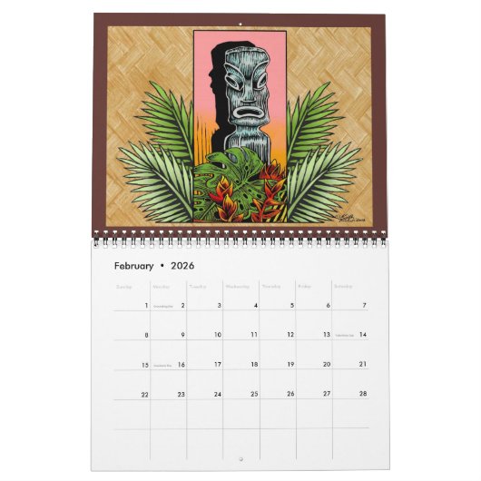 Tuckers Tiki-Kalender Kalender (Feb 2026)