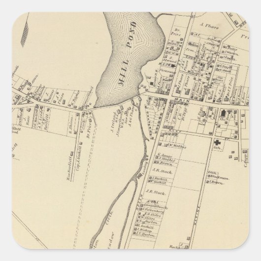 Tuckerton, New Jersey Quadratischer Aufkleber (Vorderseite)