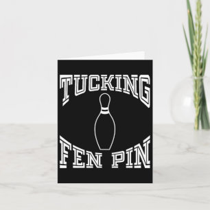 Tucking Fen Button Funny Bowling Shirt League Zehn Karte