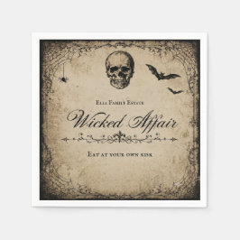 Tückische Angelegenheit Halloween-Party Vintage-Se Serviette