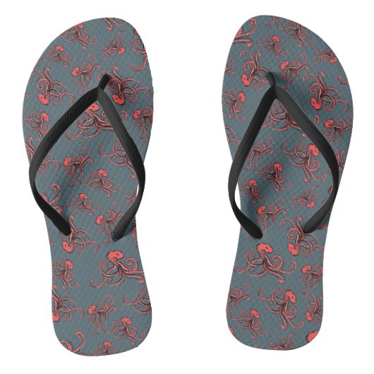 Tückisches Octopus-Muster Badesandalen (Fußbett)