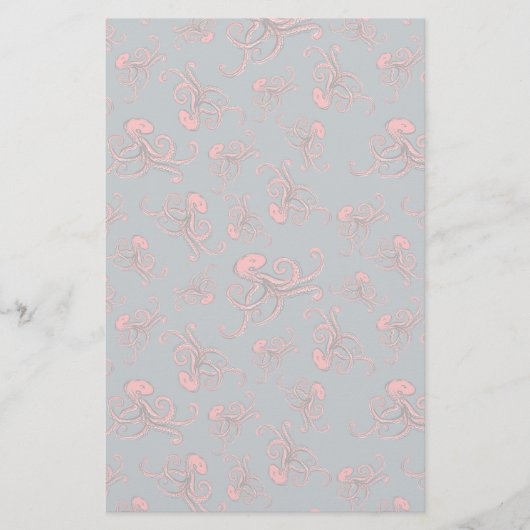 Tückisches Octopus-Muster Briefpapier (Vorderseite)