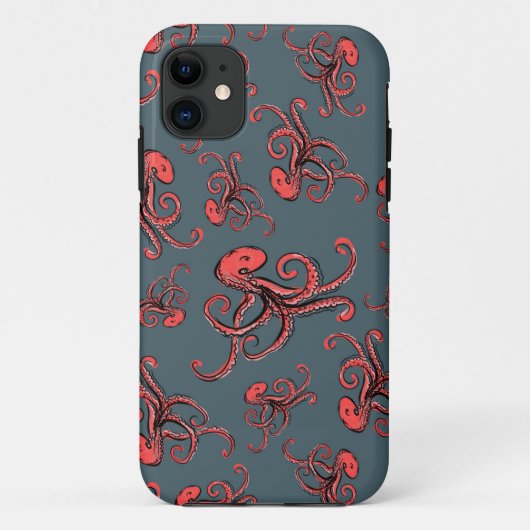 Tückisches Octopus-Muster Case-Mate iPhone Hülle (Rückseite)