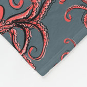 Tückisches Octopus-Muster Fleecedecke (Ecke)