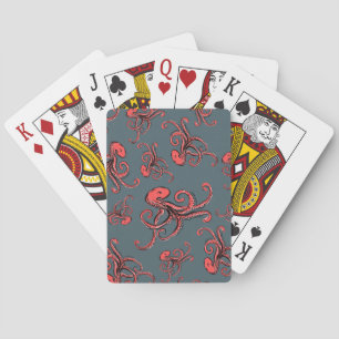 Tückisches Octopus-Muster Spielkarten