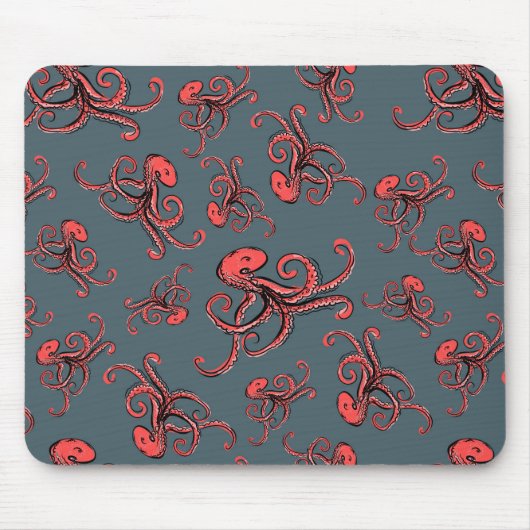 Tückisches Oktopus-Muster Mousepad (Vorne)