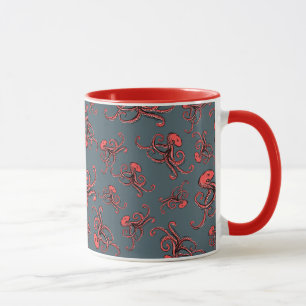 Tückisches Oktopus-Muster Tasse