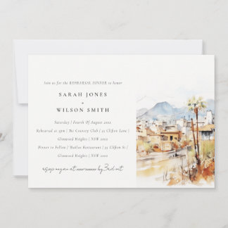 Tucson, Arizona Aquarell-Szene Probeessen Einladung