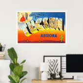 Tucson Arizona AZ Alte Jahrgangsreise Souvenir Poster (Heimbüro)