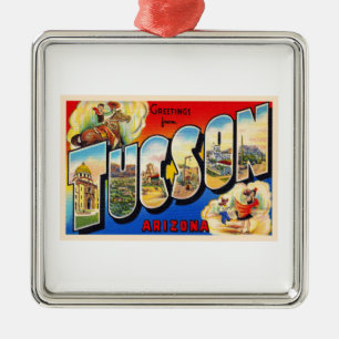 Tucson Arizona AZ Vintager Großbuchstabe Postkart Ornament Aus Metall