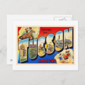 Tucson Arizona AZ Vintager Großbuchstabe Postkarte (Vorne/Hinten)