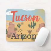 Tucson Arizona Cactus Mousepad (Mit Mouse)