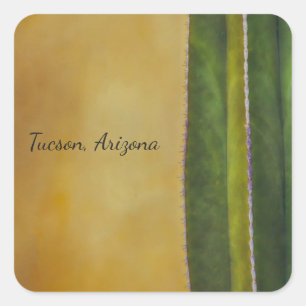Tucson Arizona cactus Quadratischer Aufkleber