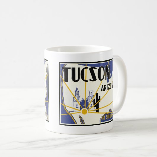 Tucson Arizona Coffee Mug Kaffeetasse (VorderseiteRechts)