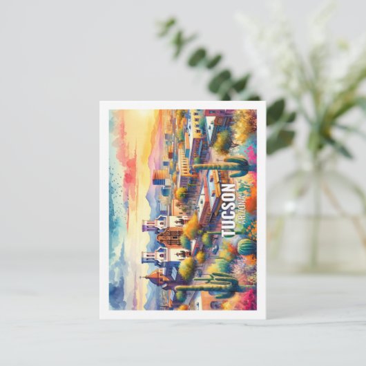 Tucson Arizona Der berühmte Wasserpark Postkarte (Stehend Vorderseite)