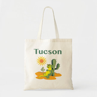 Tucson Arizona Eidechse unter Saguaro Tragetasche