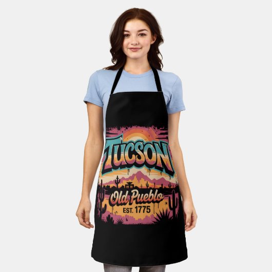 Tucson Arizona Graffiti Mural Street Art Design Schürze (Getragen)