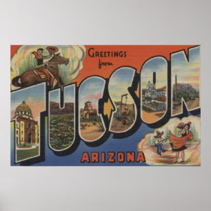 Tucson, Arizona - große Buchstabe-Szenen 2 Poster