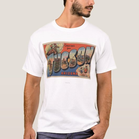 Tucson, Arizona - große Buchstabe-Szenen T-Shirt (Vorderseite)