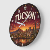 Tucson Arizona Große Wanduhr (Winkel)