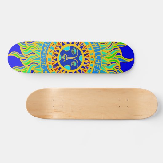 Tucson Arizona Hexes Hammer Skateboard (Horizontal)