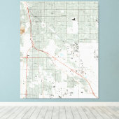 Tucson Arizona Karte (1992) Leinwanddruck (Insitu (Holzboden))