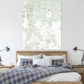 Tucson Arizona Karte (1992) Leinwanddruck (Insitu (Schlafzimmer))
