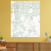 Tucson Arizona Karte (1992) Leinwanddruck (Insitu (Wohnzimmer))
