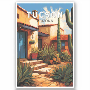 Tucson Arizona Kunstvoll wandern Vintag Aufkleber