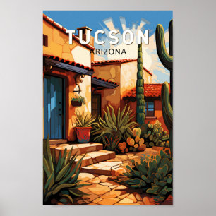Tucson Arizona Kunstvoll wandern Vintag Poster