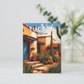 Tucson Arizona Kunstvoll wandern Vintag Postkarte (Stehend Vorderseite)