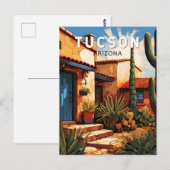 Tucson Arizona Kunstvoll wandern Vintag Postkarte (Vorne/Hinten)