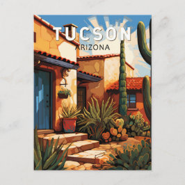 Tucson Arizona Kunstvoll wandern Vintag Postkarte