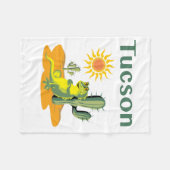 Tucson Arizona Lizard unter Saguaro Fleecedecke (Vorderseite (Horizontal))