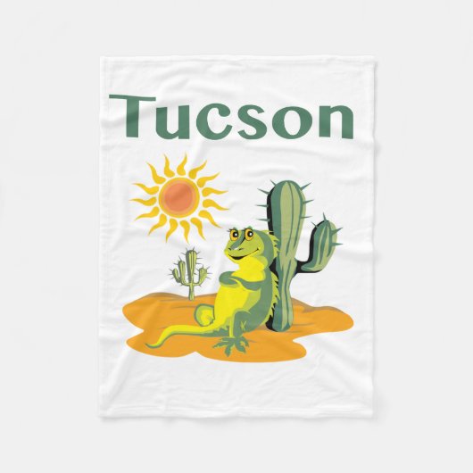 Tucson Arizona Lizard unter Saguaro Fleecedecke (Vorderseite)
