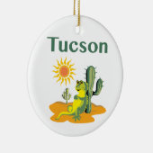 Tucson Arizona Lizard unter Saguaro Keramik Ornament (Rechts)