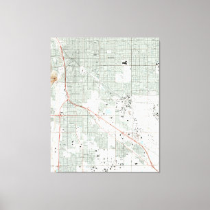 Tucson Arizona Map (1992) Leinwanddruck
