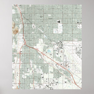 Tucson Arizona Map (1992) Poster